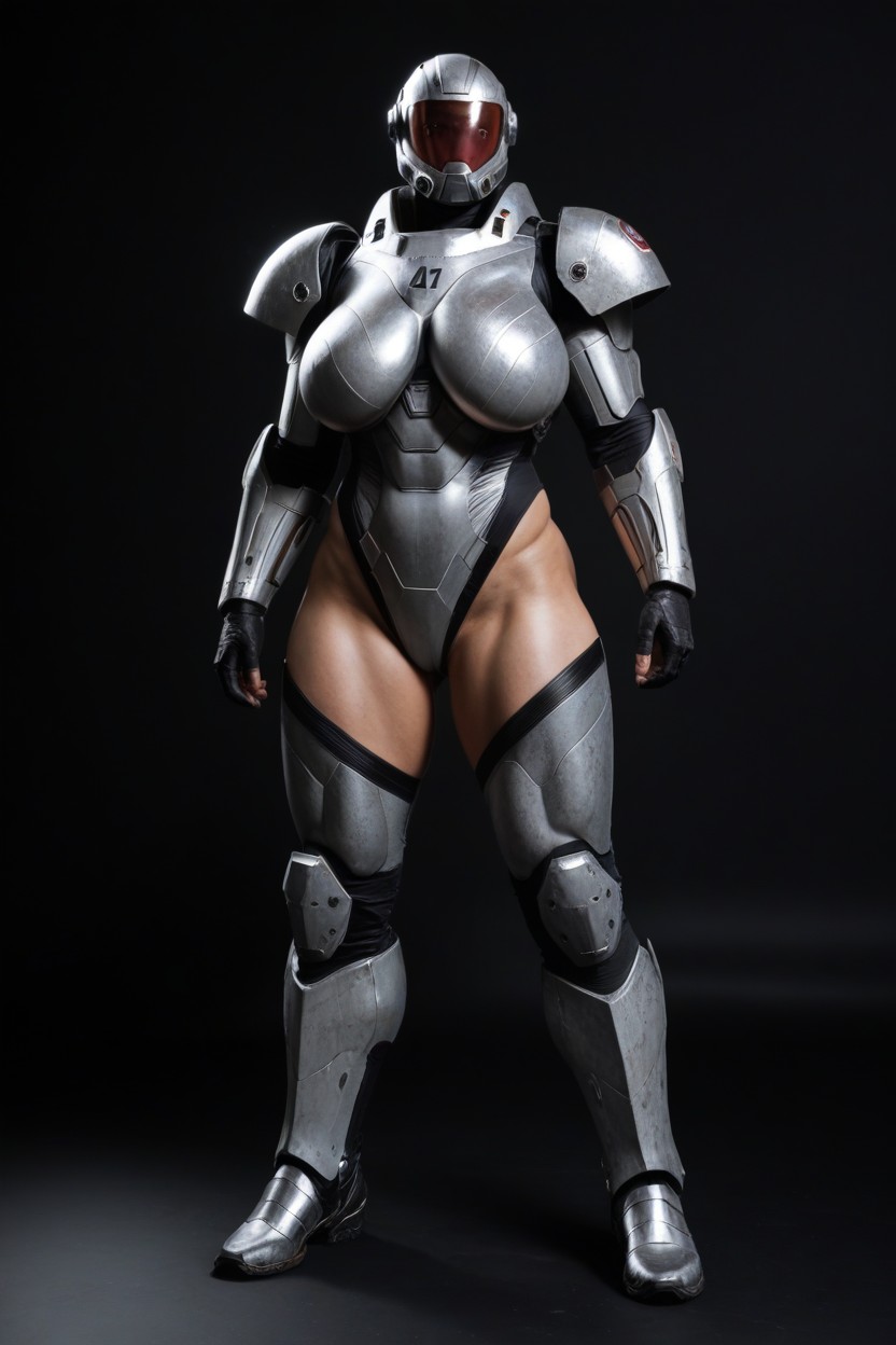 Her armor falls away piece by piece, leaving her completely naked; with a loo…